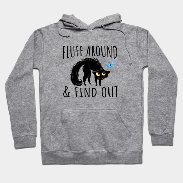 fluff around and find out funny cats lovers Hoodie by TheDesignDepot